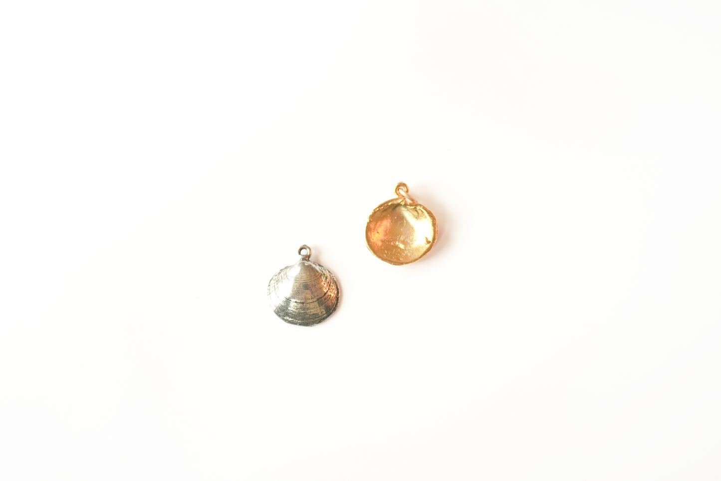 Scallop Shell Charm – Silver or Gold Finish | Britannium Beach Pendant for Jewelry Making