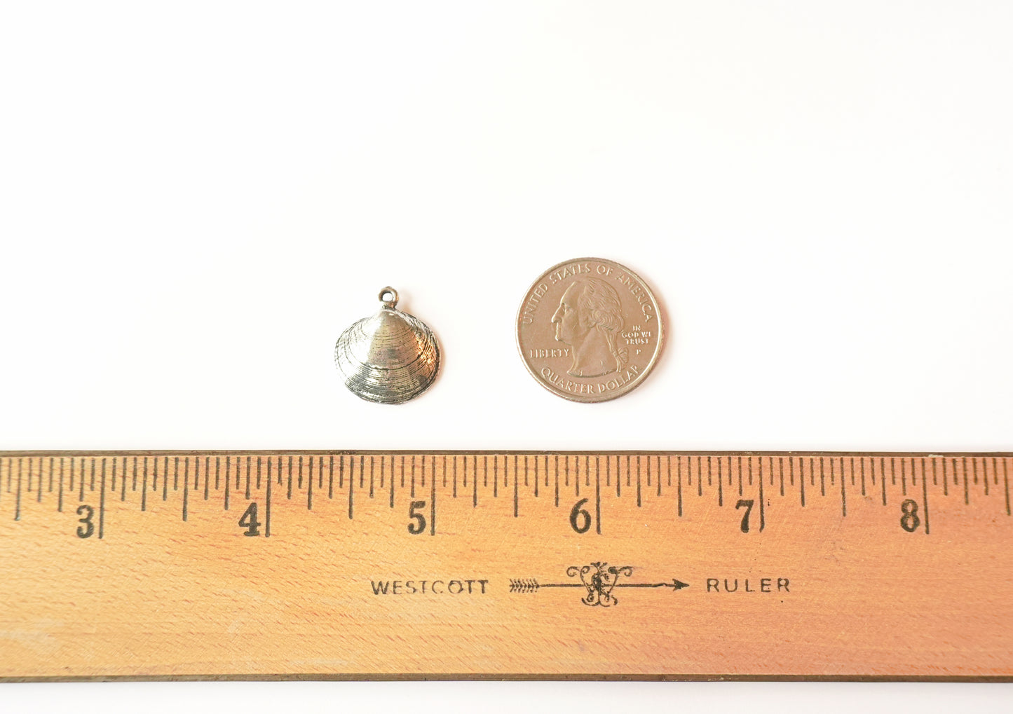 Scallop Shell Charm – Silver or Gold Finish | Britannium Beach Pendant for Jewelry Making