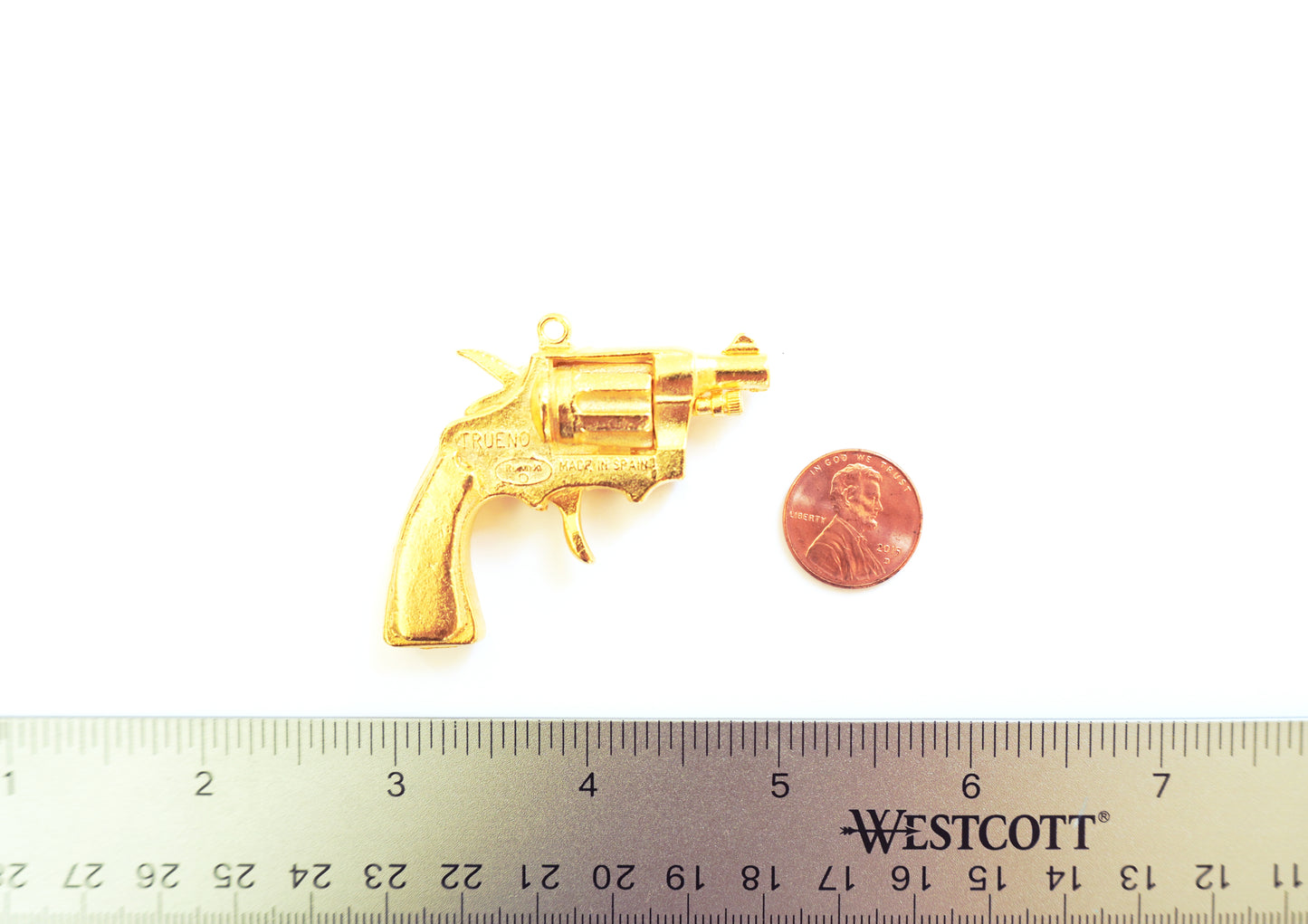 Revolver Gun Pendant – Silver or Gold Finish | Britannium Western Charm for Jewelry Making
