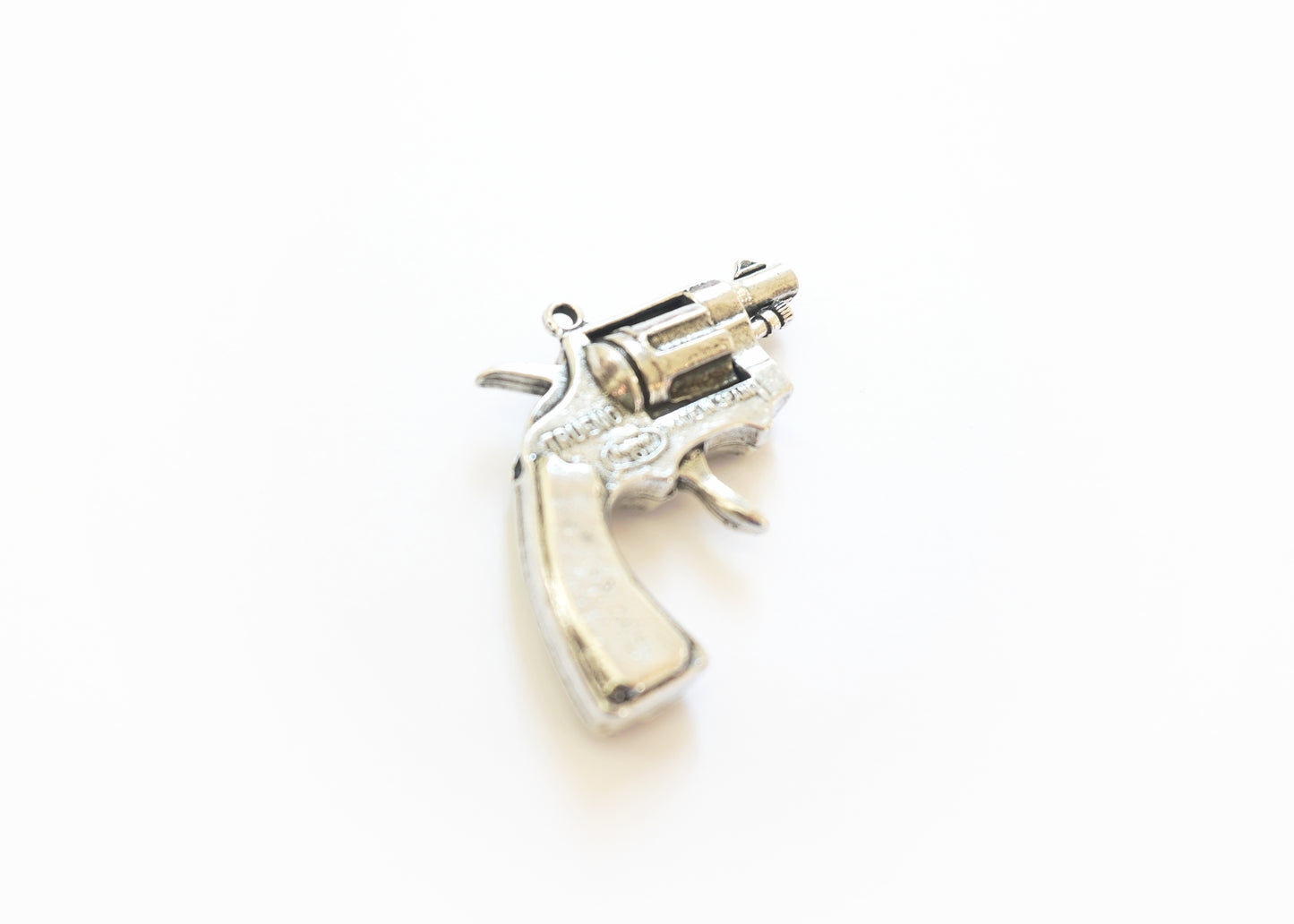 Revolver Gun Pendant – Silver or Gold Finish | Britannium Western Charm for Jewelry Making