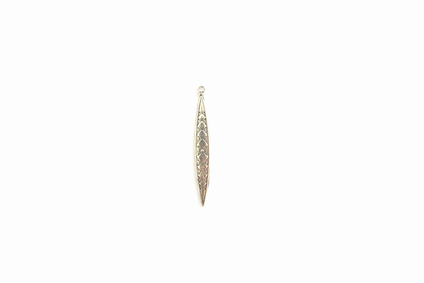 Art Deco Style Spike Pendant – Long Britannium Pendant in Gold or Silver