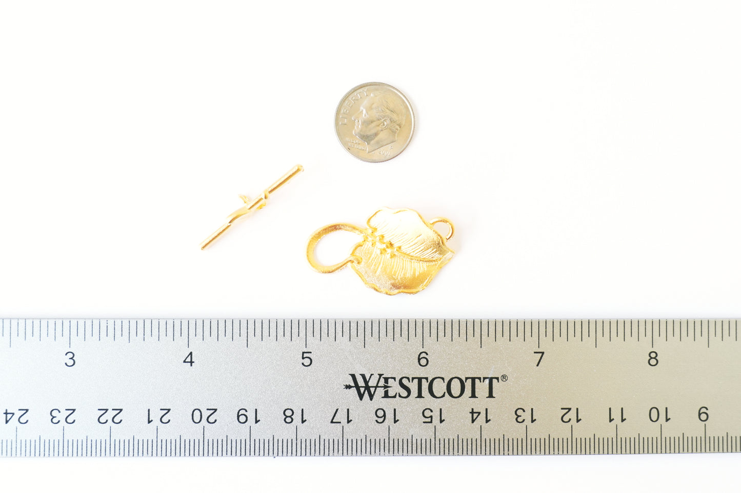Leaf Toggle Clasp | Botanical Jewelry Closure | Nature Inspired Bar & Ring Clasp | Necklace & Bracelet Findings | Jewelry Supply