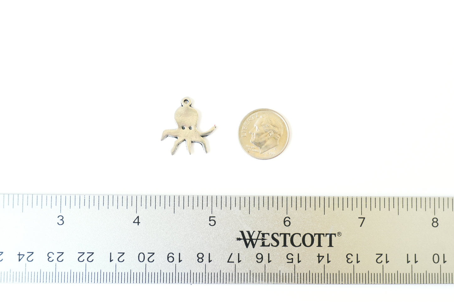 Small Octopus Charm | Nautical Sea Life Pendant | Tiny Ocean Charm for Jewelry | Marine Animal Charm | DIY Necklace & Bracelet Supply