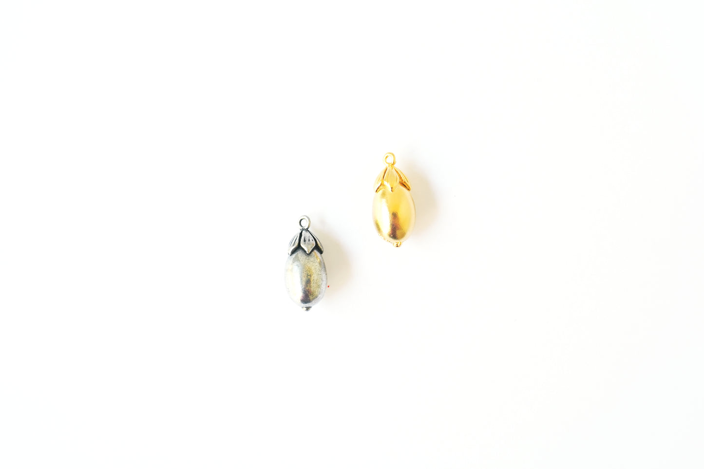 3D Eggplant Charm | Aubergine Vegetable Pendant | Food Jewelry Charm | Tiny Garden Charm | DIY Necklace, Bracelet & Earring Supply