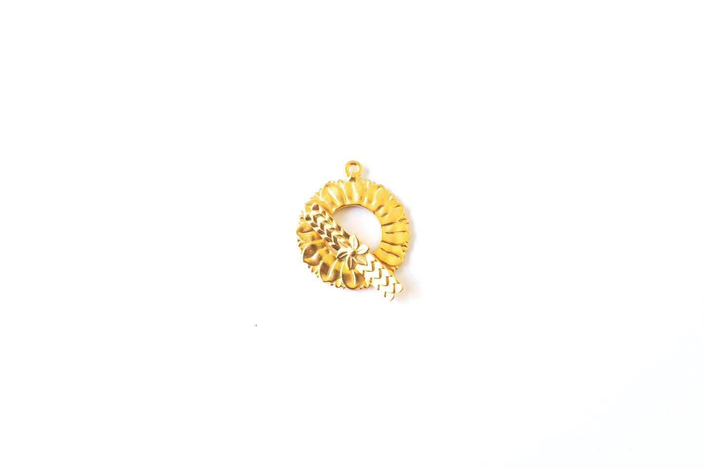 Sunflower Toggle Clasp | Floral Jewelry Closure | Nature Inspired Bar & Ring Clasp | Necklace & Bracelet Findings | Jewelry Supply