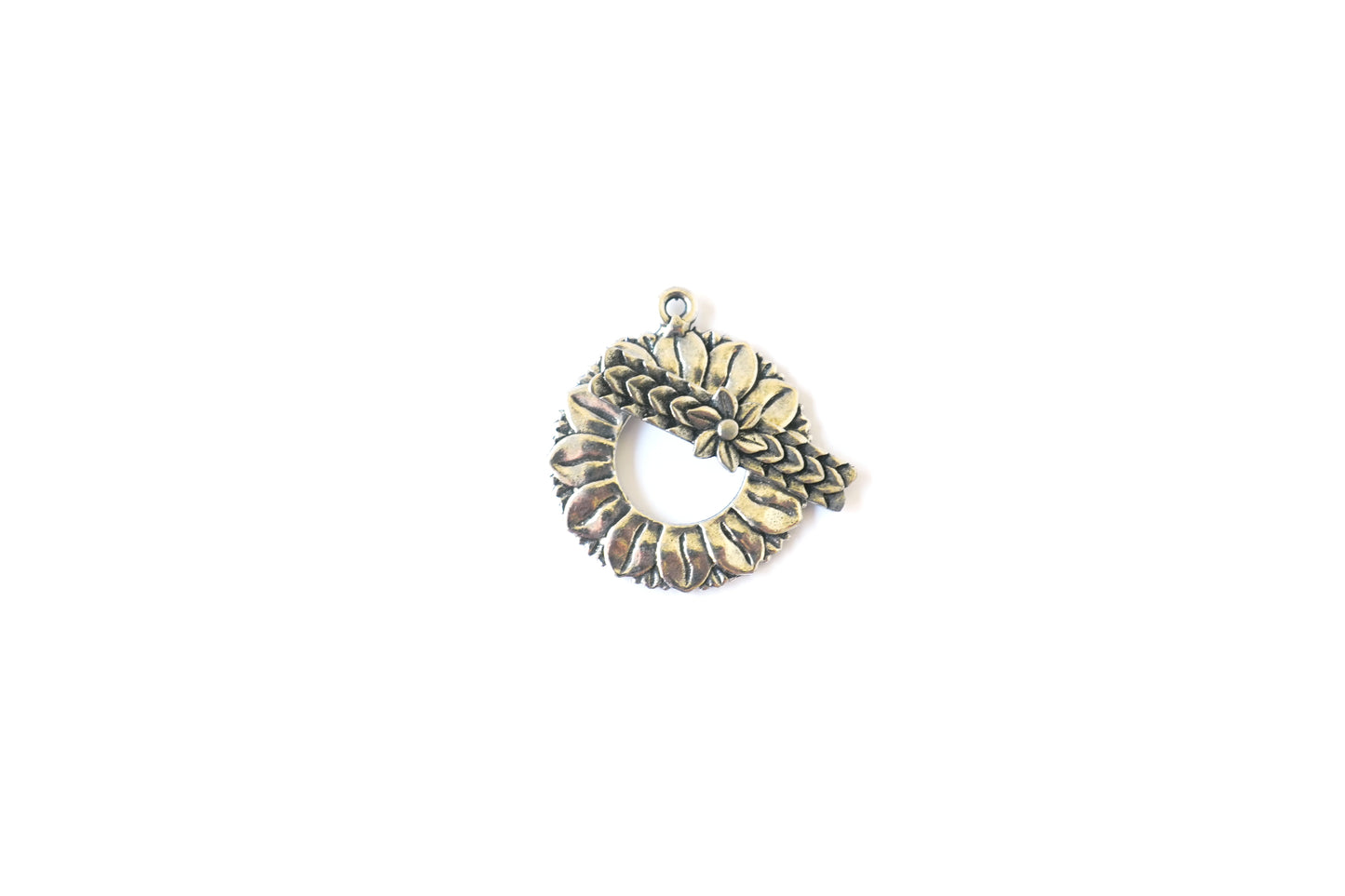 Sunflower Toggle Clasp | Floral Jewelry Closure | Nature Inspired Bar & Ring Clasp | Necklace & Bracelet Findings | Jewelry Supply