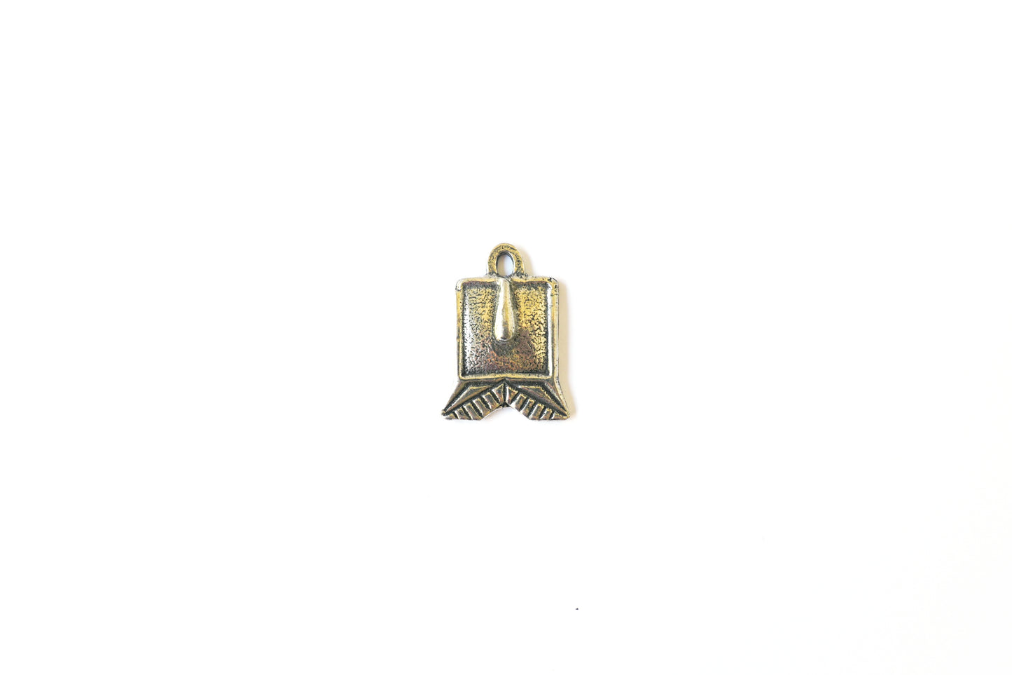 Art Deco Charm in Britannium | Antique Revival Pendant | Vintage Style Jewelry Charm | Geometric Deco Motif | DIY Necklace & Bracelet