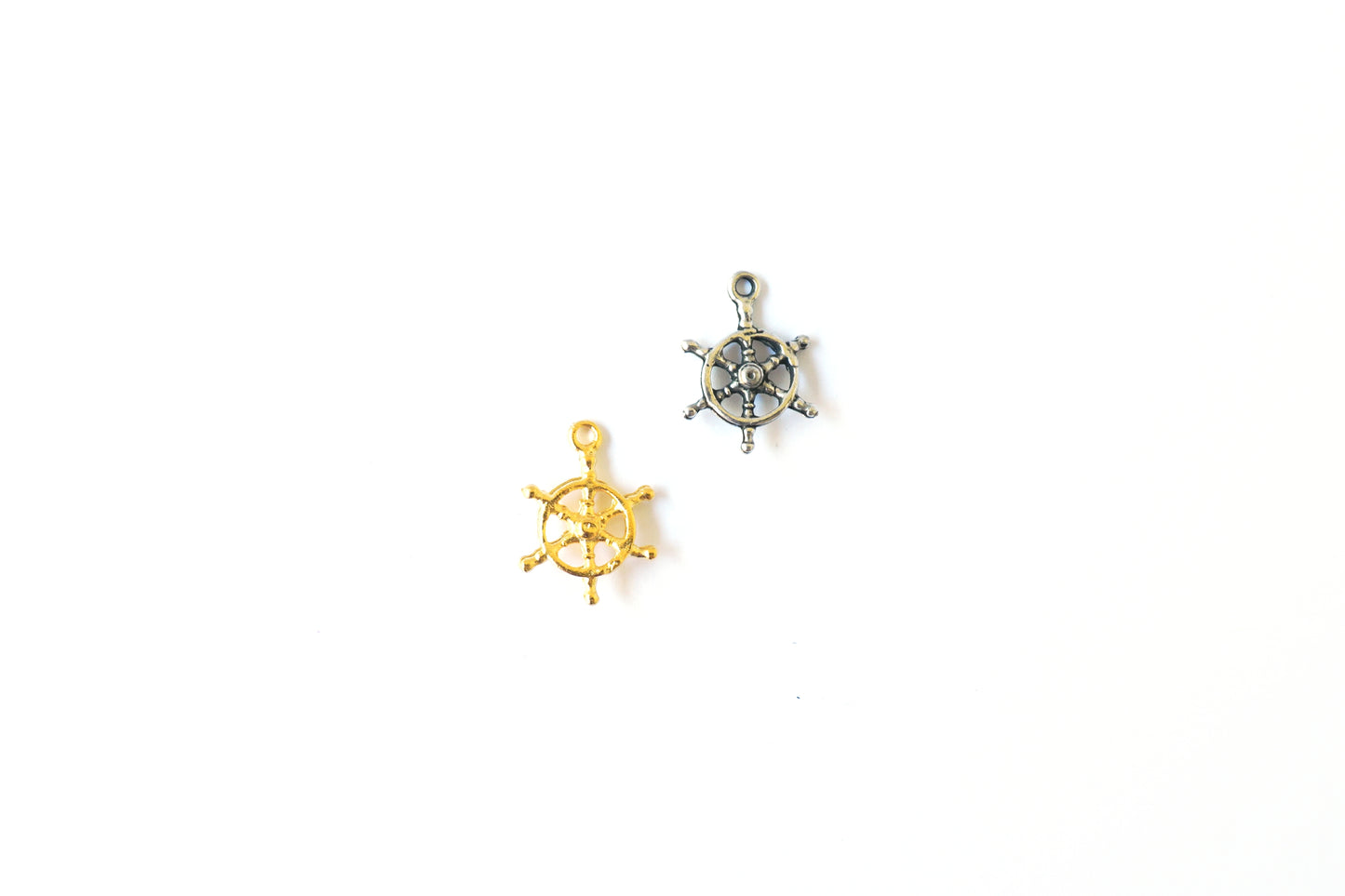 Ship Wheel Charm | Nautical Jewelry Pendant | Sailor Boat Wheel Charm | Ocean Beach Charm for Bracelets, Necklaces & EarringsShip Wheel Charm | Nautical Jewelry Pendant | Sailor Boat Wheel Charm | Ocean Beach Charm for Bracelets, Necklaces & Earrings