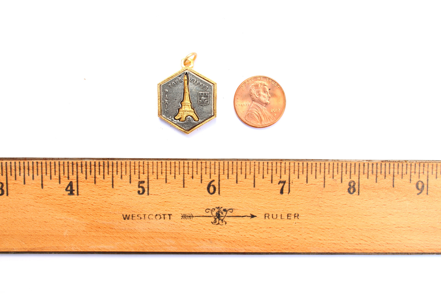 Eiffel Tower Charm In Mixed Metal Britannium