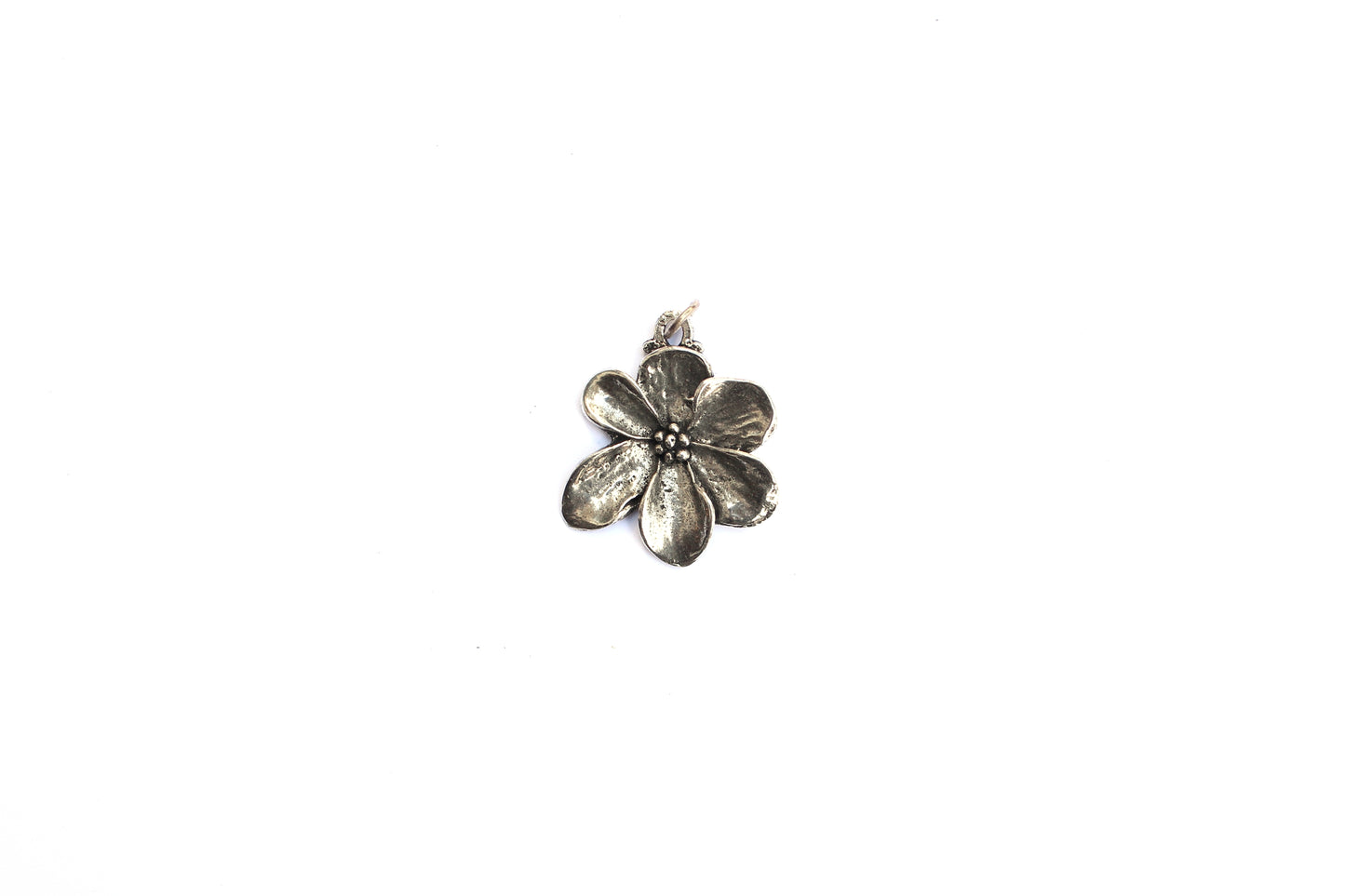 Cosmos Flower Pendant in Britannium – Organic Elegance in Blooms