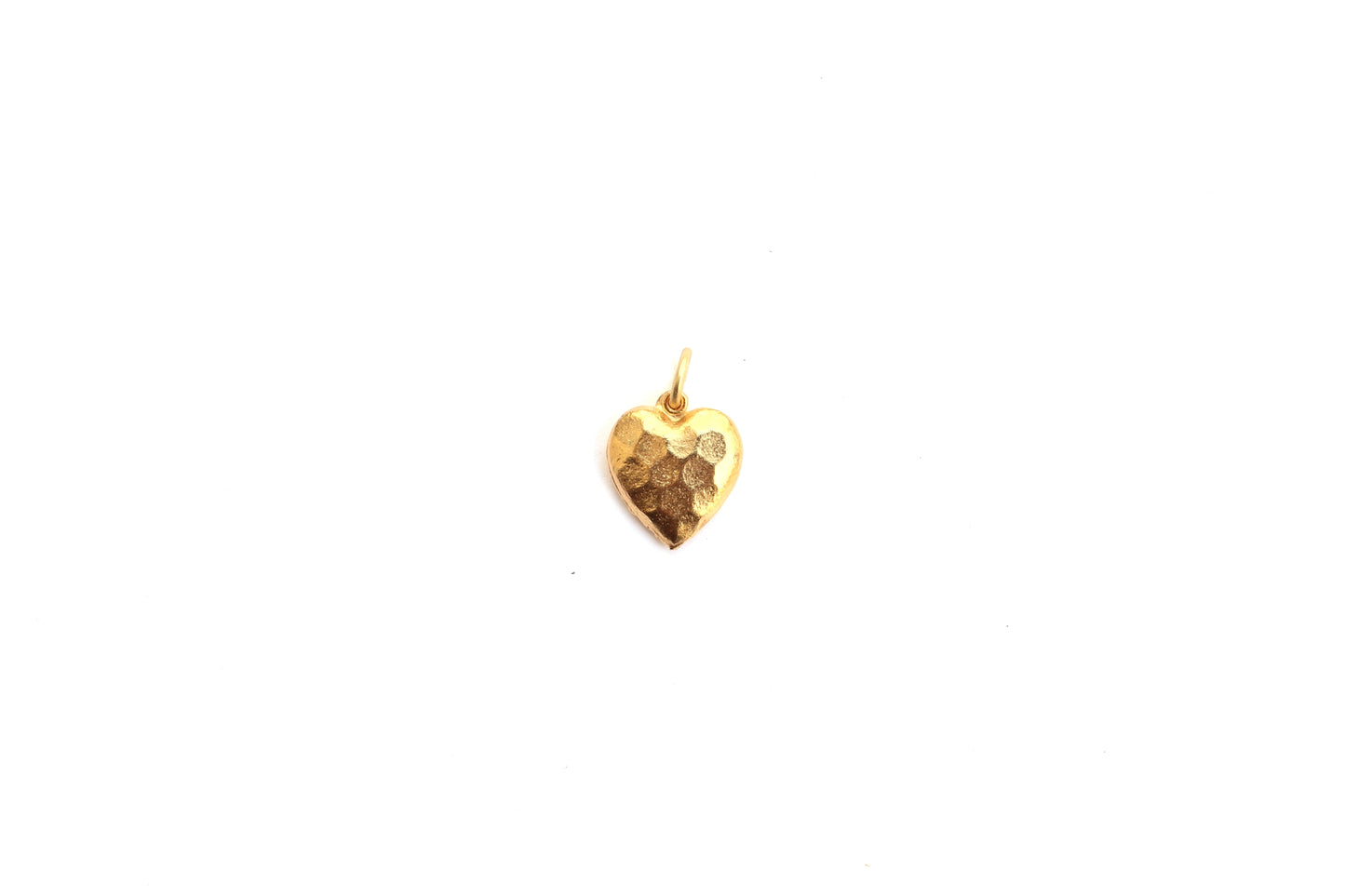 Hammered Heart Charm in Britannium – Petite Elegance with Artisanal Flair
