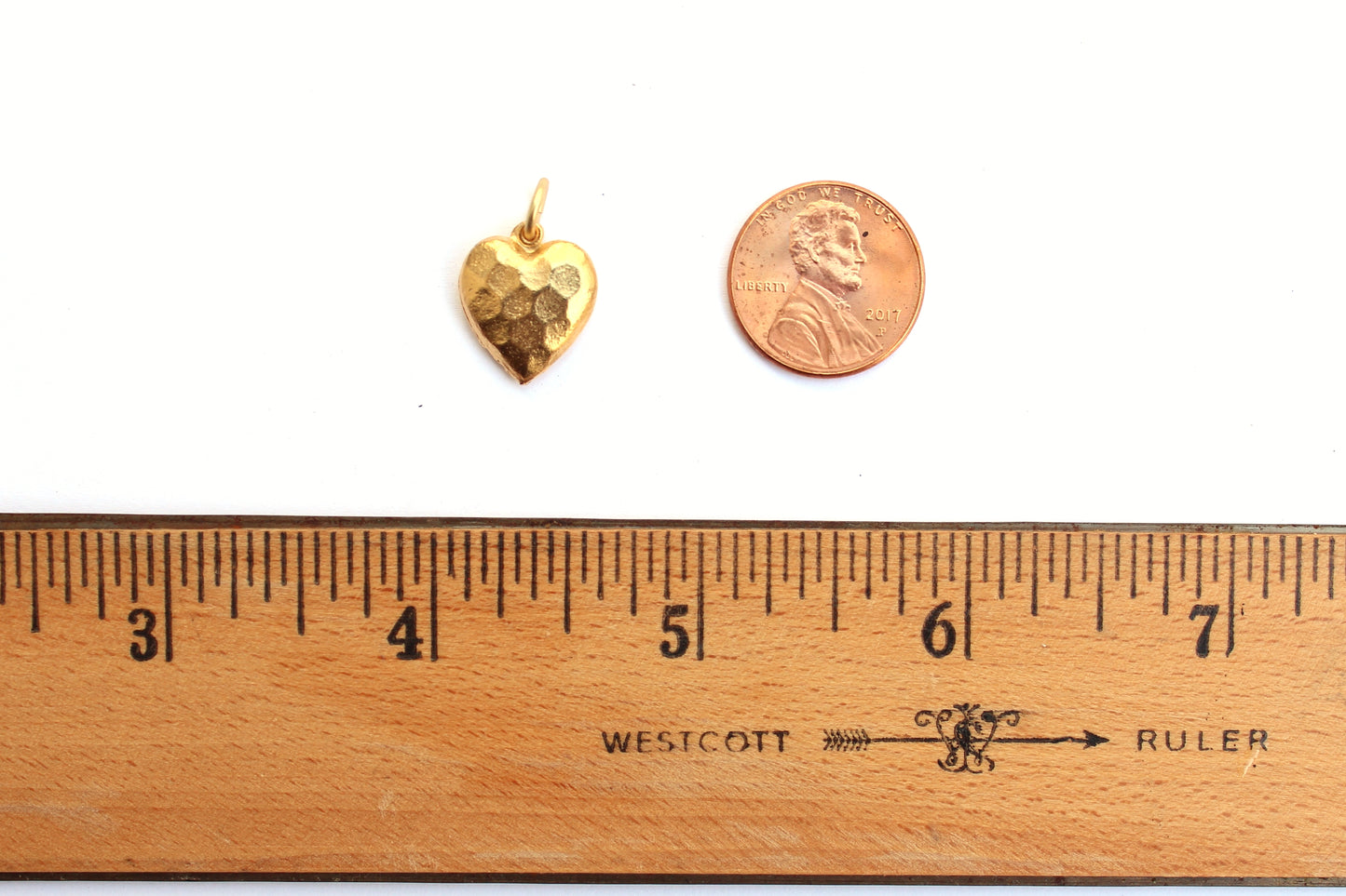 Hammered Heart Charm in Britannium – Petite Elegance with Artisanal Flair