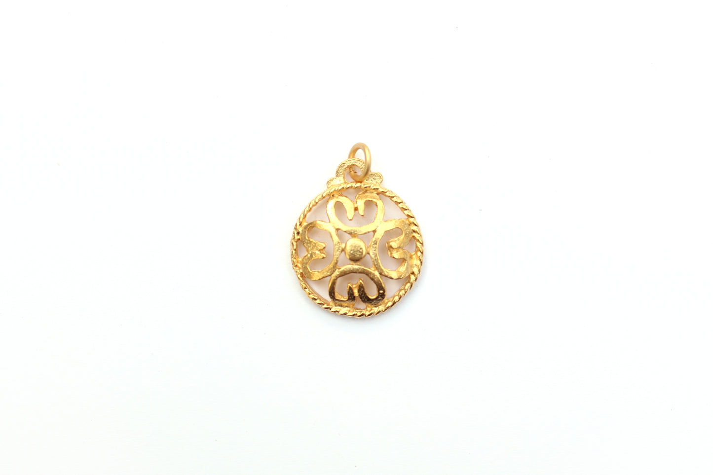 Open Design Shield Pendant in Britannium – Artistry Unveiled in Twisted Texture