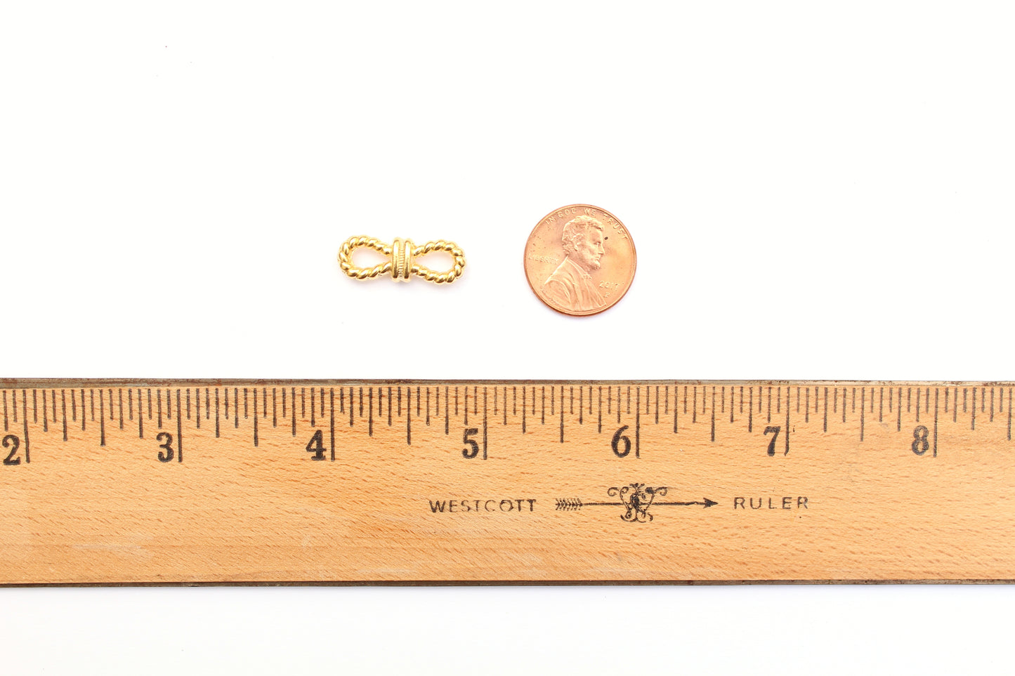 Braided Rope Figure 8 Charm or Connector in Britannium