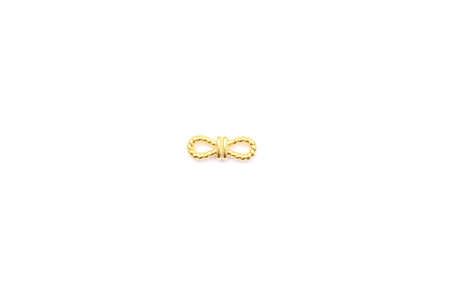 Braided Rope Figure 8 Charm or Connector in Britannium