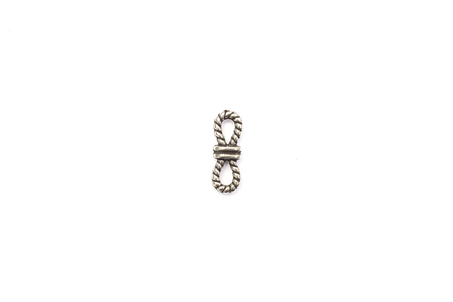 Braided Rope Figure 8 Charm or Connector in Britannium