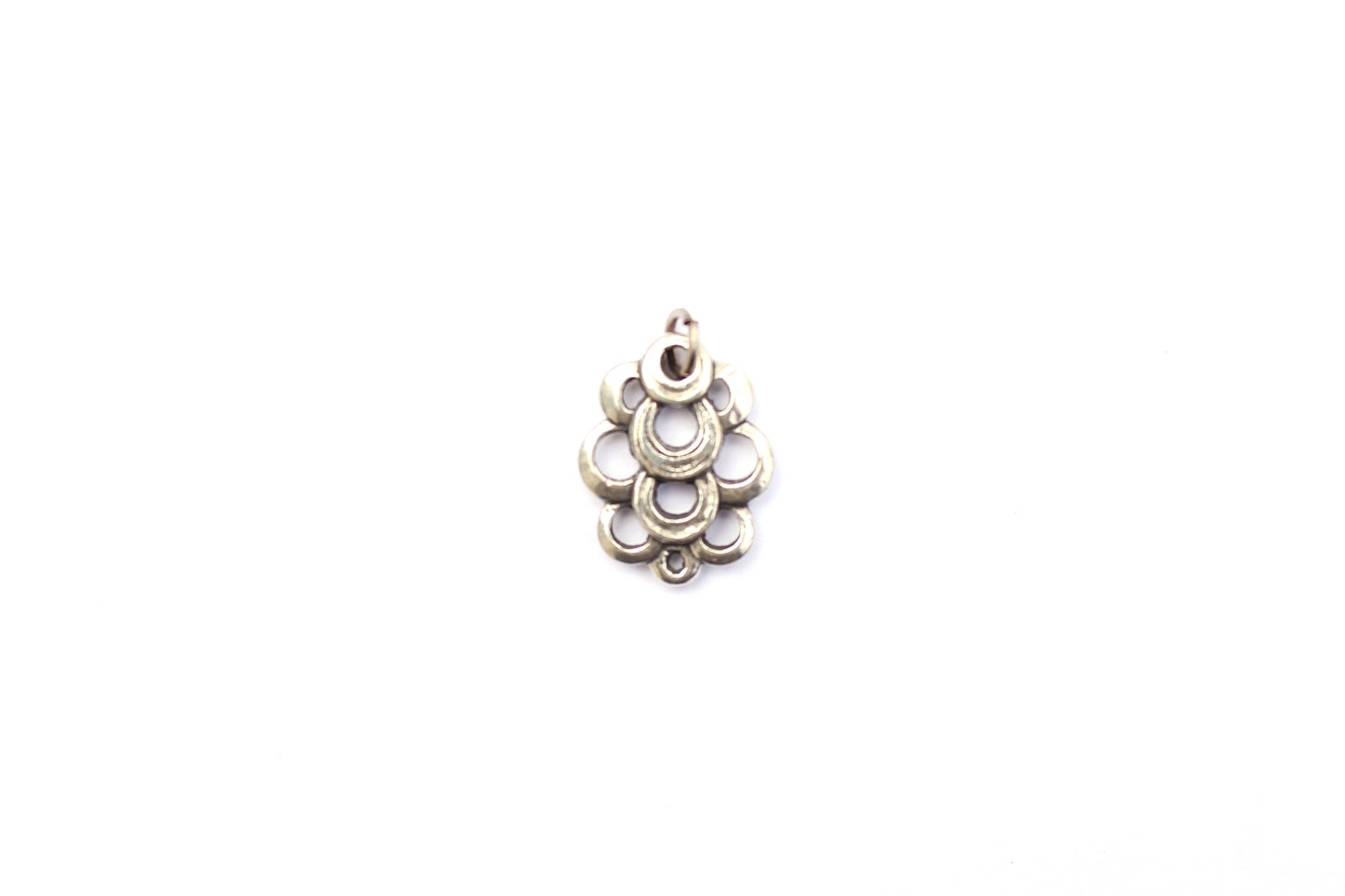 Scalloped Cloud Charm or Connector in Britannium
