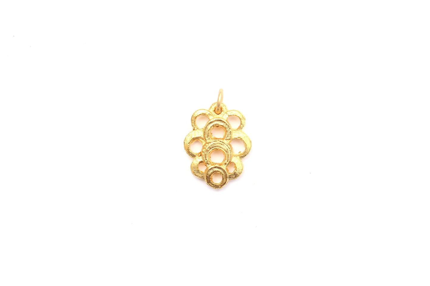 Scalloped Cloud Charm or Connector in Britannium