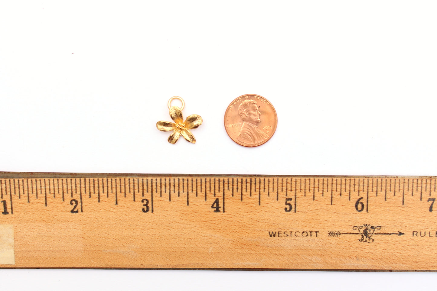 Jasmine Flower Charm in Britannium – Botanical Elegance