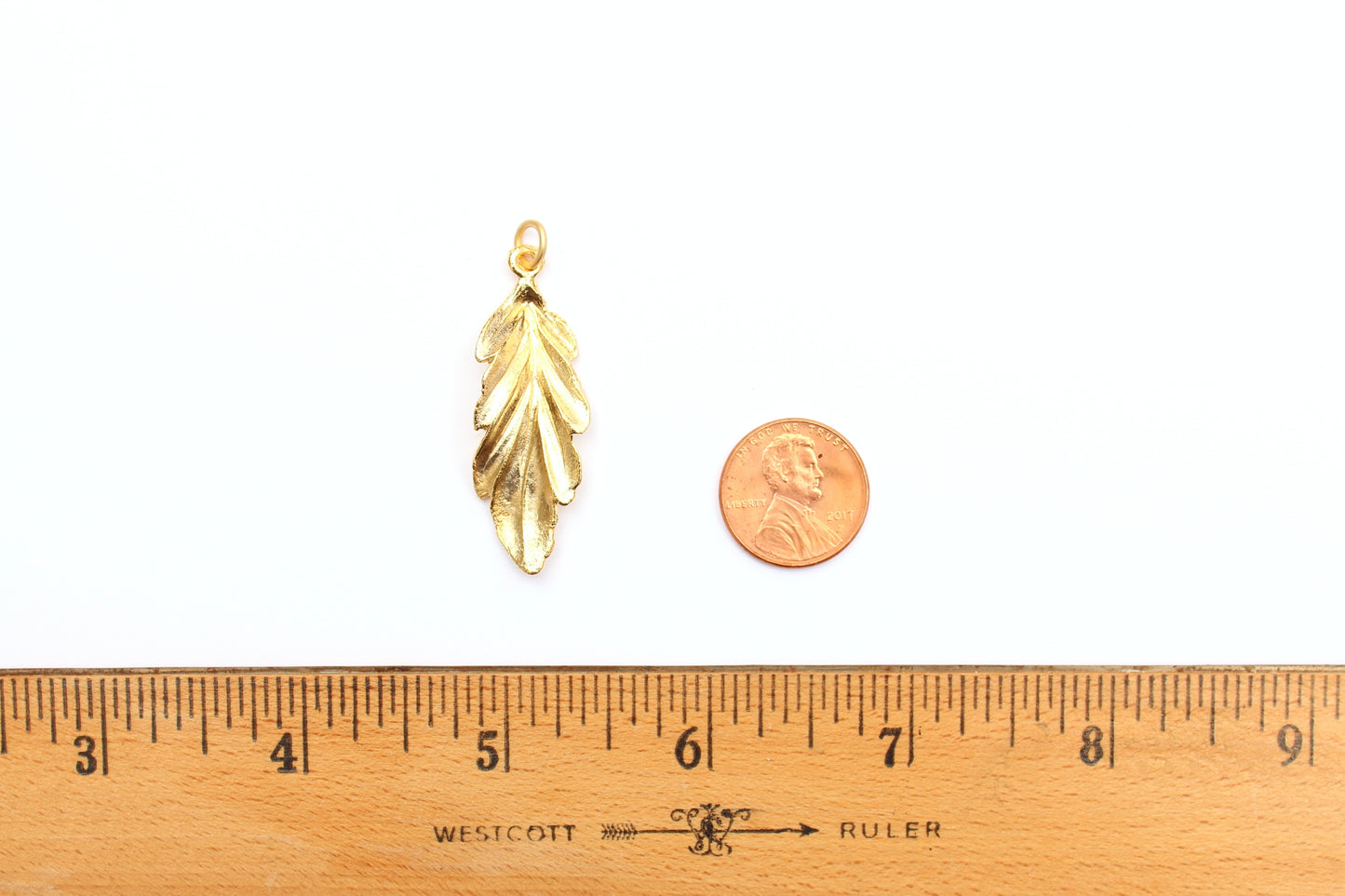 Leaf/Feather Charm in Britannium – Nature's Whimsy in Metal Form