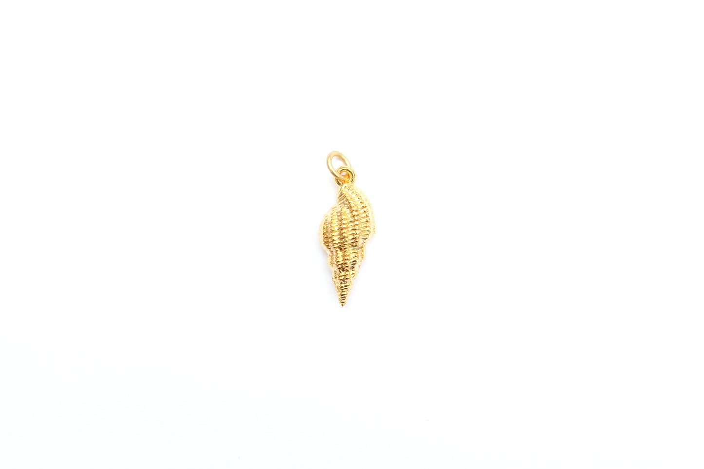 Spiral Shell Charm in Britannium – Oceanic Elegance in Metal Form