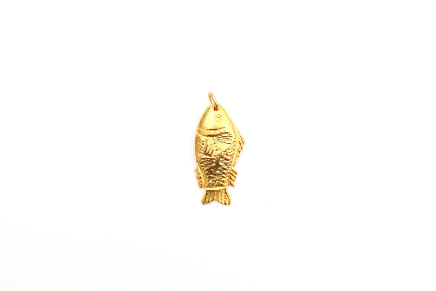 Chubby Fish Charm in Britannium – Whimsical Nautical Catch on a Hook