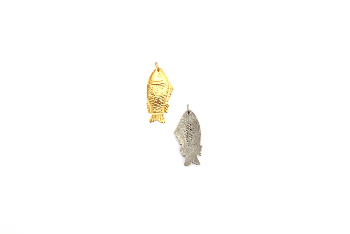 Chubby Fish Charm in Britannium – Whimsical Nautical Catch on a Hook
