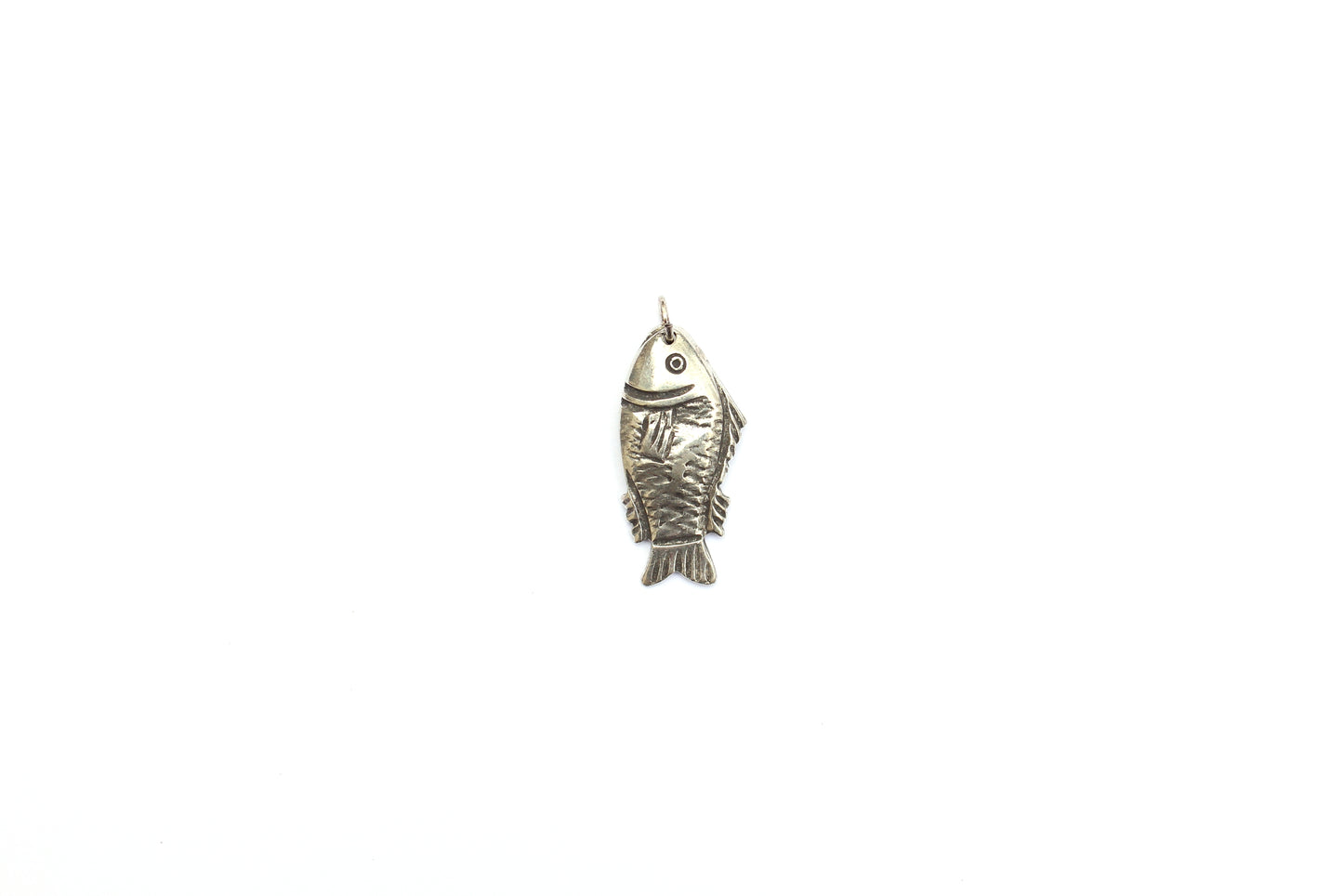 Chubby Fish Charm in Britannium – Whimsical Nautical Catch on a Hook