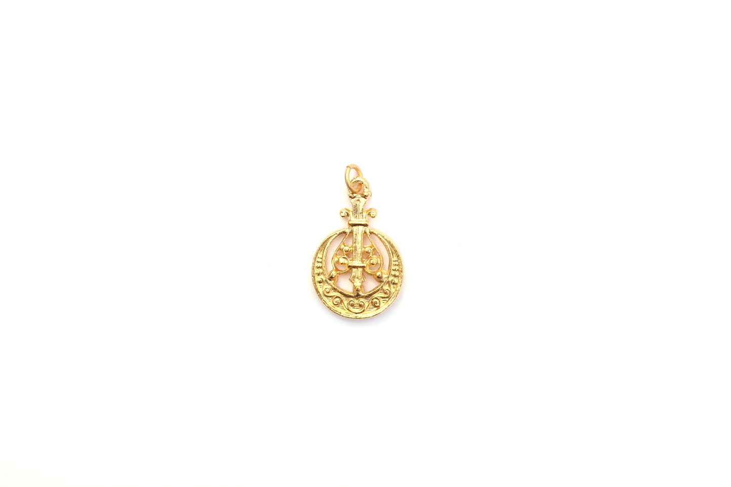 Ornate Moroccan Charm in Britannium – Exotic Elegance for Pendant or Earrings