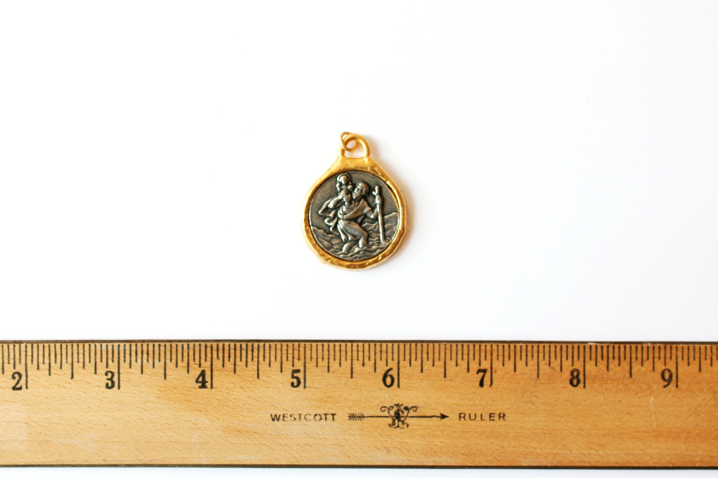 St. Michael Pendant in Mixed Metal