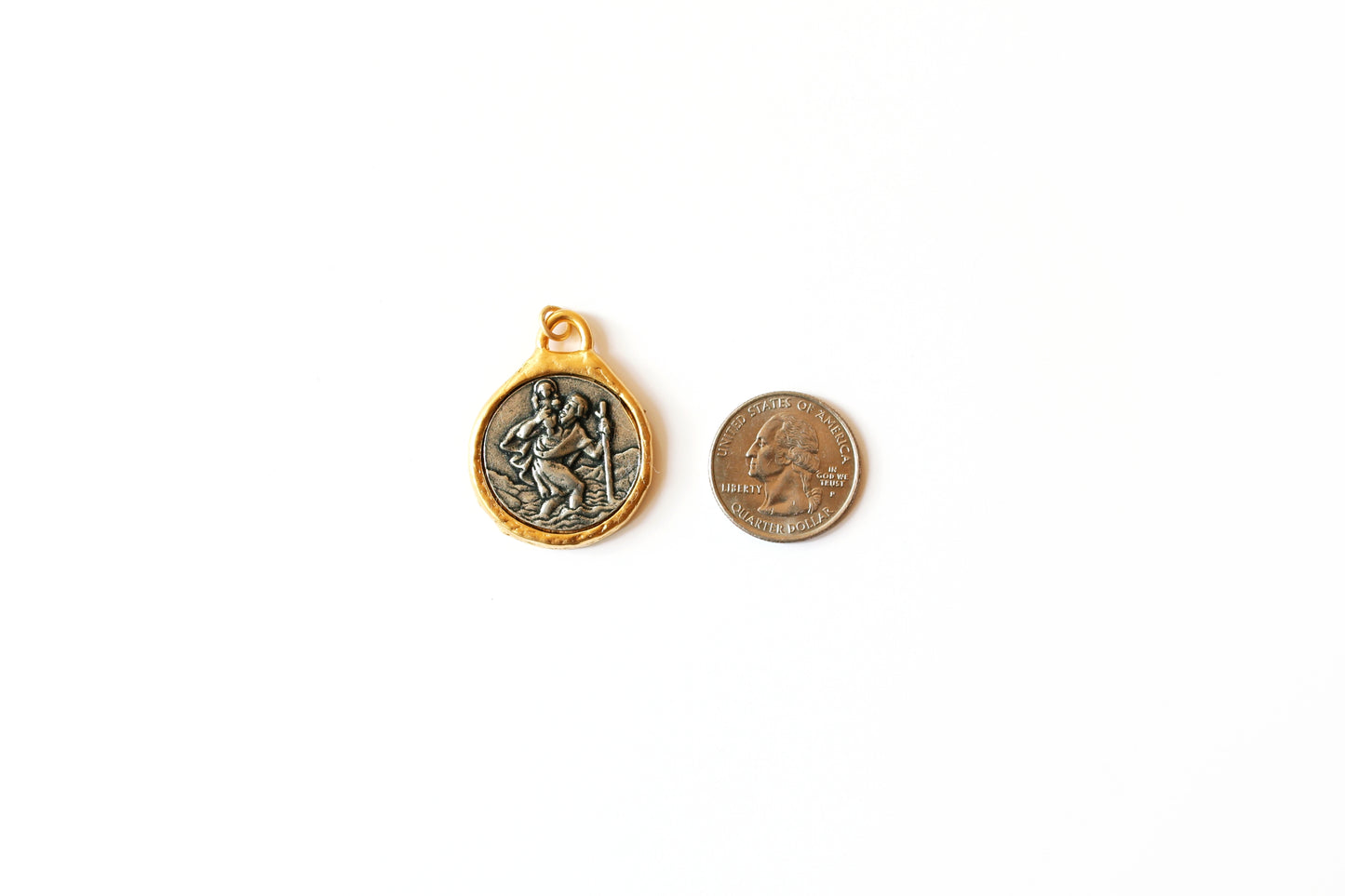 St. Michael Pendant in Mixed Metal