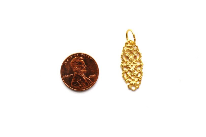 Gold Lace Connector, Britannium Connector, Pewter Charm, Pewter Connector, Jewelry Making, Jewelry Supply, Jewelry Component, Lace Charm
