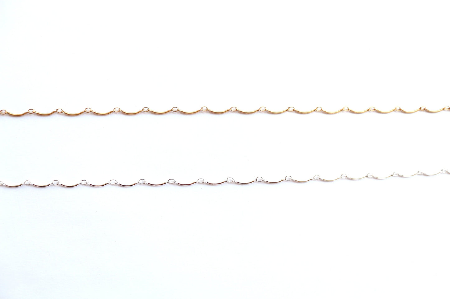 Scalloped Bar Chain, Bulk Chain, Wholesale Chain, Delicate Chain, Link Chain, Silver Chain, Necklace Chain, Gold Chain, Jewelry Finding