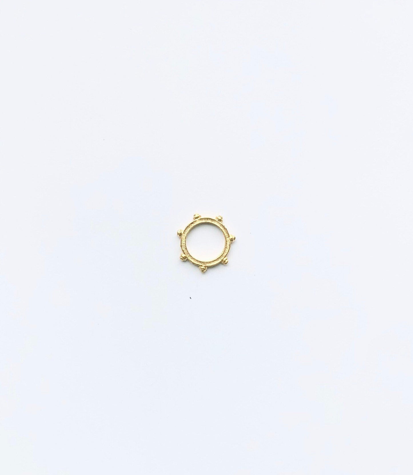 Gold Ring, Connector, Gold Enhancer, Gold Connector, Gold Ring Charm, Britannium Ring, Textured Ring, Pewter Connector, Circle