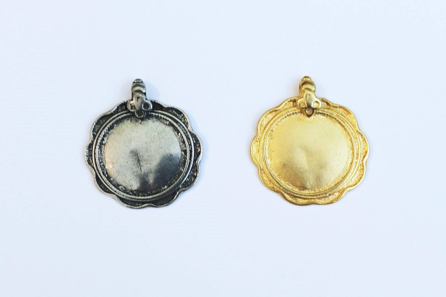 Tribal Gold Pendant, Silver Charm, Gold Charm, Britannium, Pewter Charm, Silver Jewelry, Stampable Pendant, Engravable Pendant