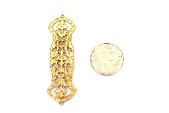 Gold Connector, Jewelry Connector, Vintage Jewelry Supply, Steampunk Component, Vintage Component, Jewelry Finding, Vintage Connector