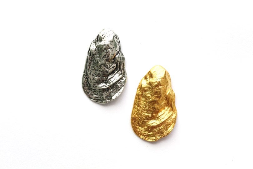 Olaf the Oyster, Gold Oyster Charm, Shell Pendant, Nautical Charm, Seashell Necklace, Gold Charm, Gold Pendant, Beach Jewelry, Silver Charm