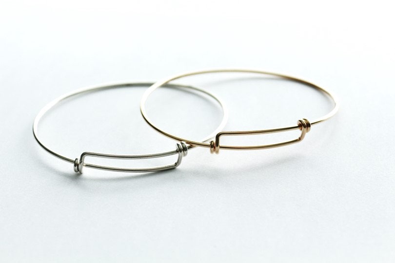 Adjustable Bangle Bracelet, Charm Bracelet, Gold Bracelet, Charm Bracelet, Adjustable Bracelet, Wire Bangle Bracelet, Gold Bangle