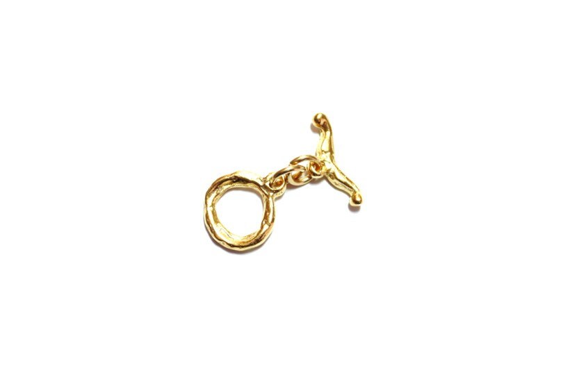 Gold Hammered Toggle Clasp, Gold Toggle, Pewter Clasp, Pewter Toggle, Branch Toggle, Small Toggle, Small Gold Toggle