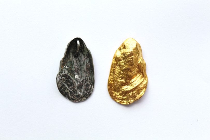 Olaf the Oyster, Gold Oyster Charm, Shell Pendant, Nautical Charm, Seashell Necklace, Gold Charm, Gold Pendant, Beach Jewelry, Silver Charm