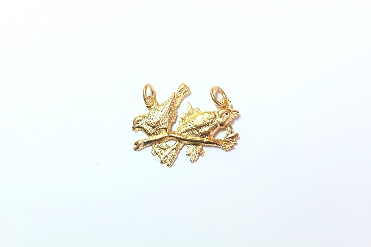 Bird Charm, Bird Pendant, Charm Hanger, Silver Hanger, Gold Pendant, Gold Charm, Charm Bracelet, Britannium, Nature Charm, Sparrow