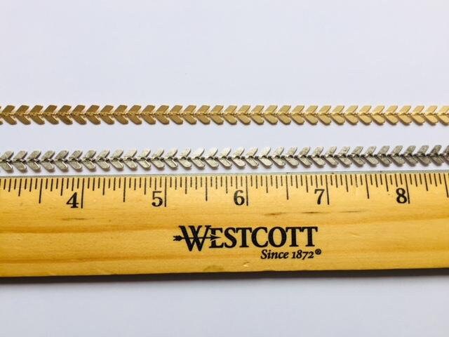 Chevron Chain, Arrow Chain, Gold Chain, Silver Chain, Plated Chain, Chain by the Foot, Bulk Chain, Jewelry Supply, V Chain
