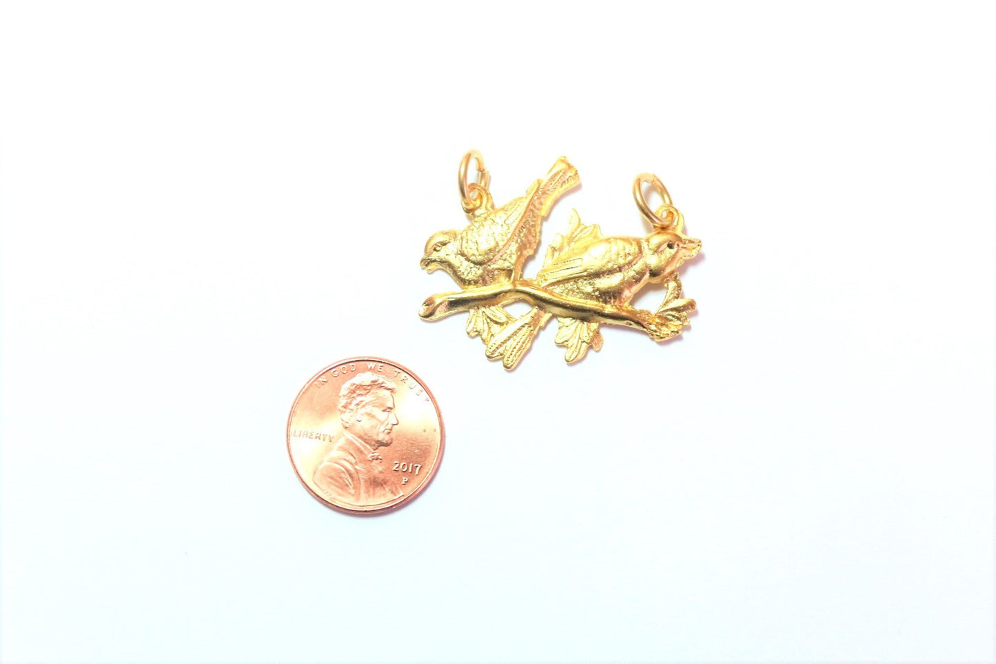 Bird Charm, Bird Pendant, Charm Hanger, Silver Hanger, Gold Pendant, Gold Charm, Charm Bracelet, Britannium, Nature Charm, Sparrow