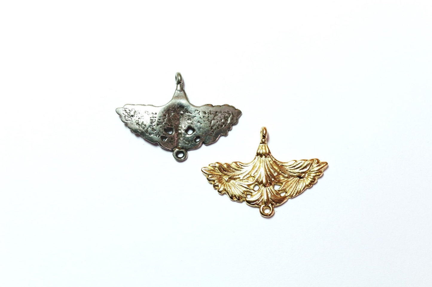 Floral Connector, Necklace Connector, Flower Connector, Jewelry Making, Flower Charm, Gold Hanger, Earring Component, Finding