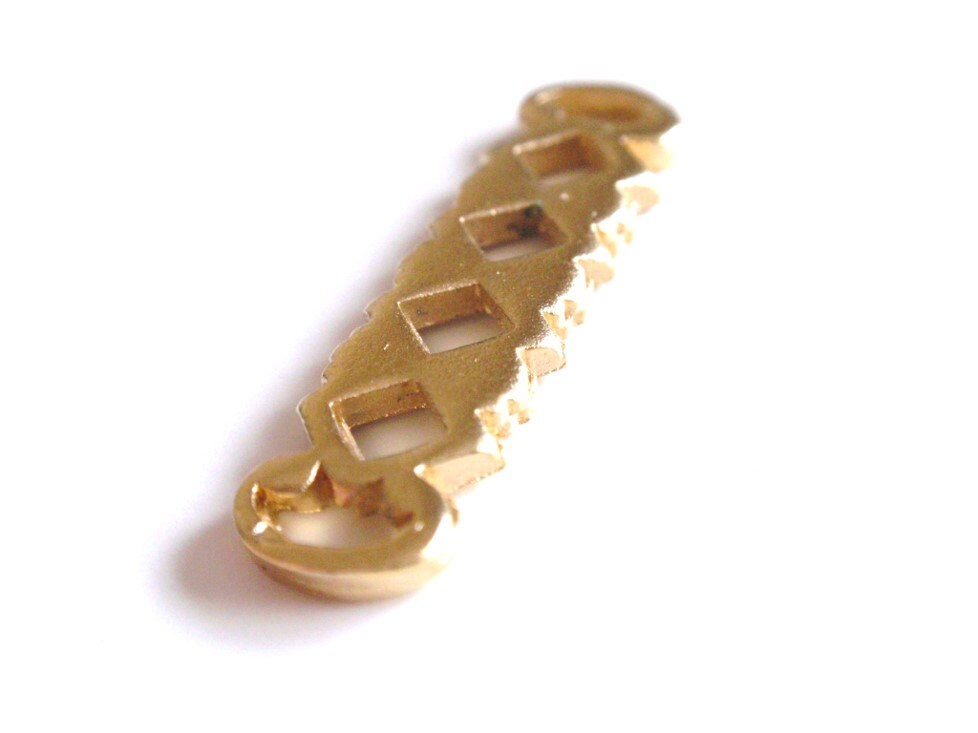 Gold Connector Component, Necklace Connector, Pewter Finding, Divider Bar, Earring Component, Jewelry Making, Jewelry Supply, Multi Strand