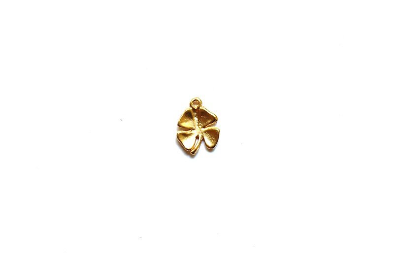 Gold Clover, Shamrock Charm, Clover Charm, Lucky Charm, Gold Charm, Four Leaf Clover, Pewter Charm, Irish Charm, Jewelry Making, Finding