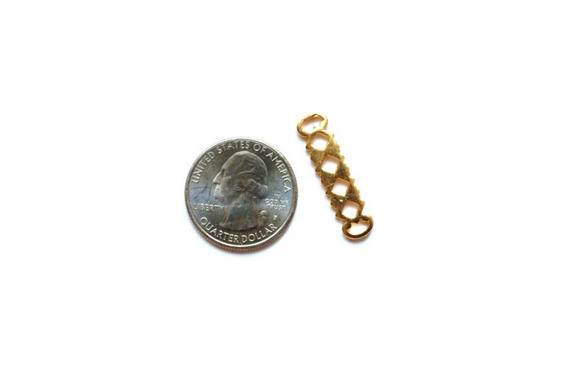 Gold Connector Component, Necklace Connector, Pewter Finding, Divider Bar, Earring Component, Jewelry Making, Jewelry Supply, Multi Strand
