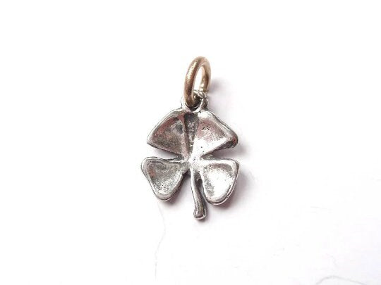 Gold Clover, Shamrock Charm, Clover Charm, Lucky Charm, Gold Charm, Four Leaf Clover, Pewter Charm, Irish Charm, Jewelry Making, Finding