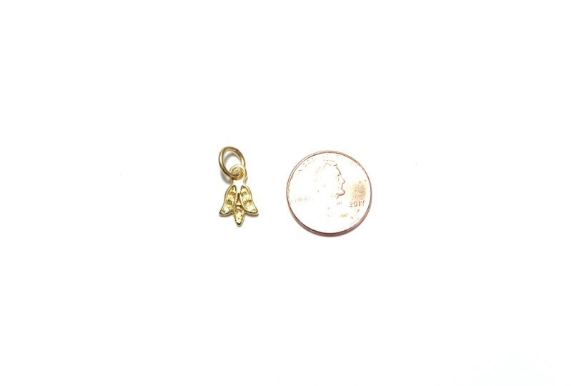 Gold Lily of the Valley Charm, Lily Charm, Pewter Charm, Flower Charm, Gold Flower, Gold Charm, Tiny Charm, Jewelry Making, Gold Lily