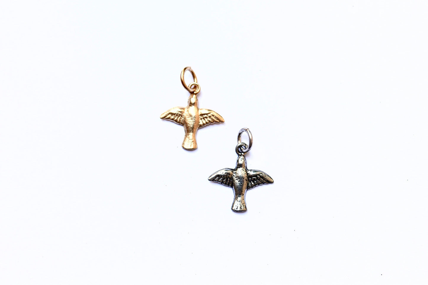 Gold Bird Pendant, Sparrow Charm, Gold Charm, Charm Bracelet, Bird Charm, Pewter Charm, Bird Jewelry, Bird Pendant, Gold Jewelry, Finding